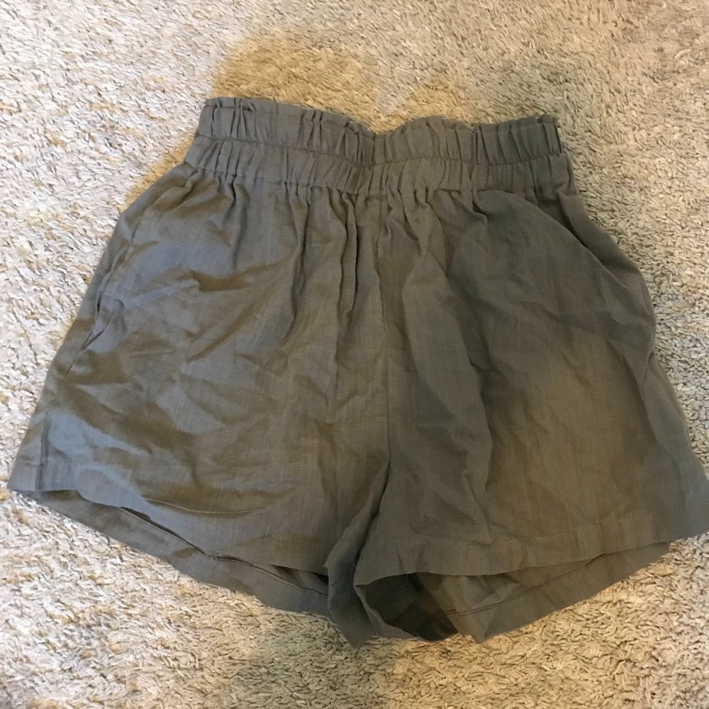 Green Paper Bag Shorts (read desc)